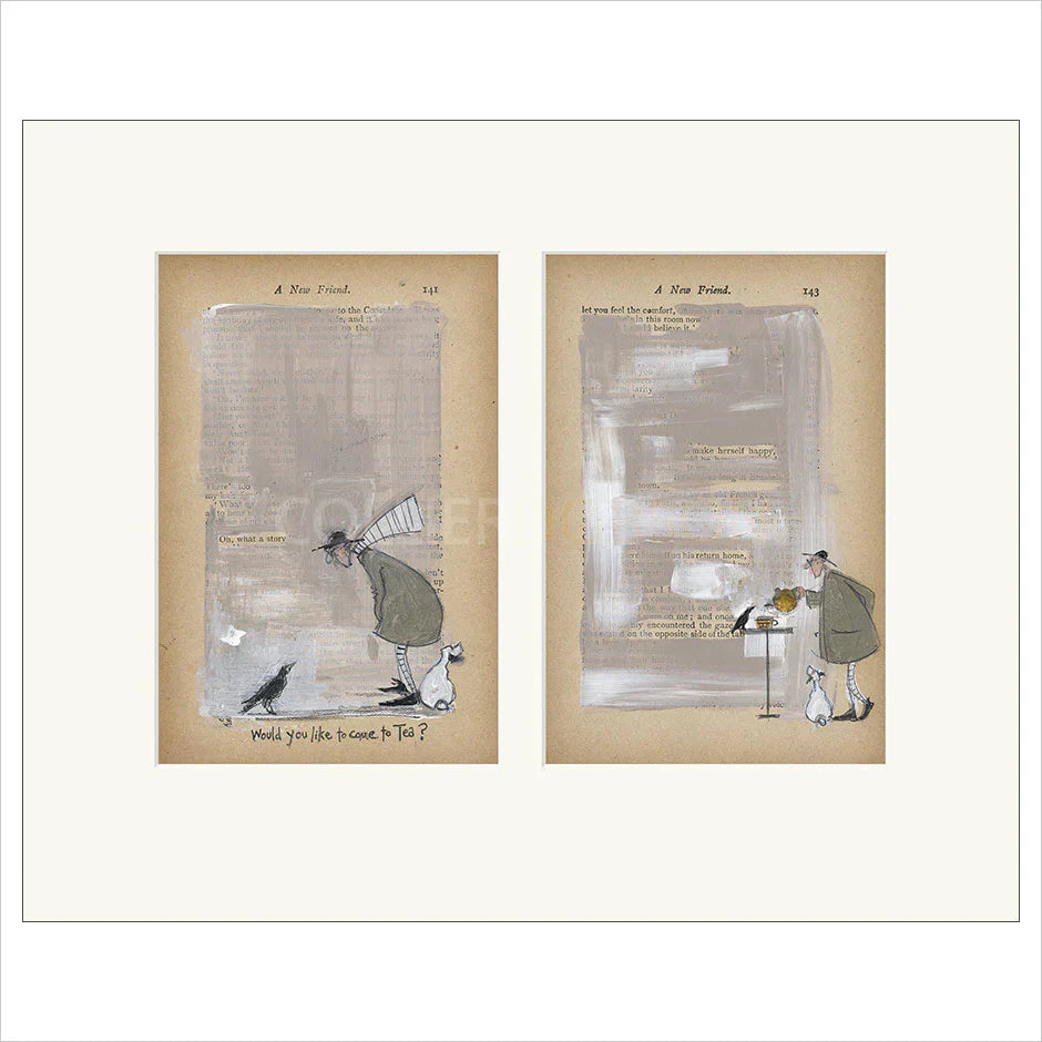 a new friend mounted print by rtist sam toft