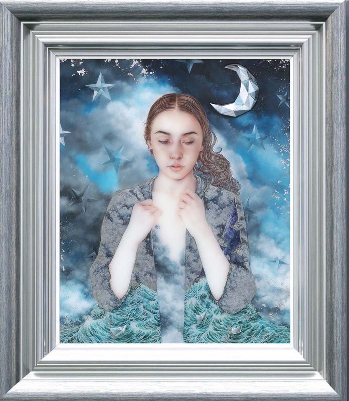A Paper Moon Framed By Artist Kerry Darlington