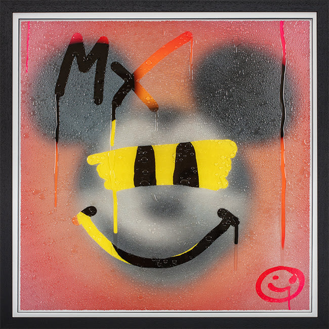 acid mouse print framed in black by artist tboy