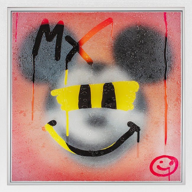 acid mouse print framed in white by artist tboy