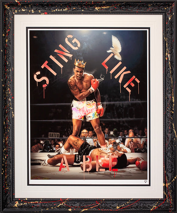 ali vs liston studio stencil collection framed print variation 1 by artist jj adams