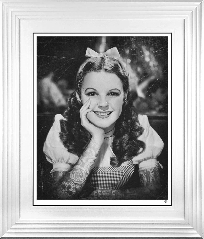 all it takes is a little bit of courage print framed in white by artist jj adams