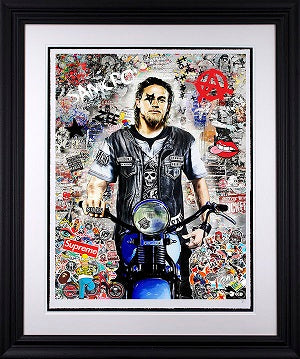 anarchy black framed print by artist zee