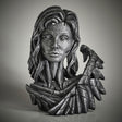 angel in silver spirit colouring sculpture bust by artist edge sculpture