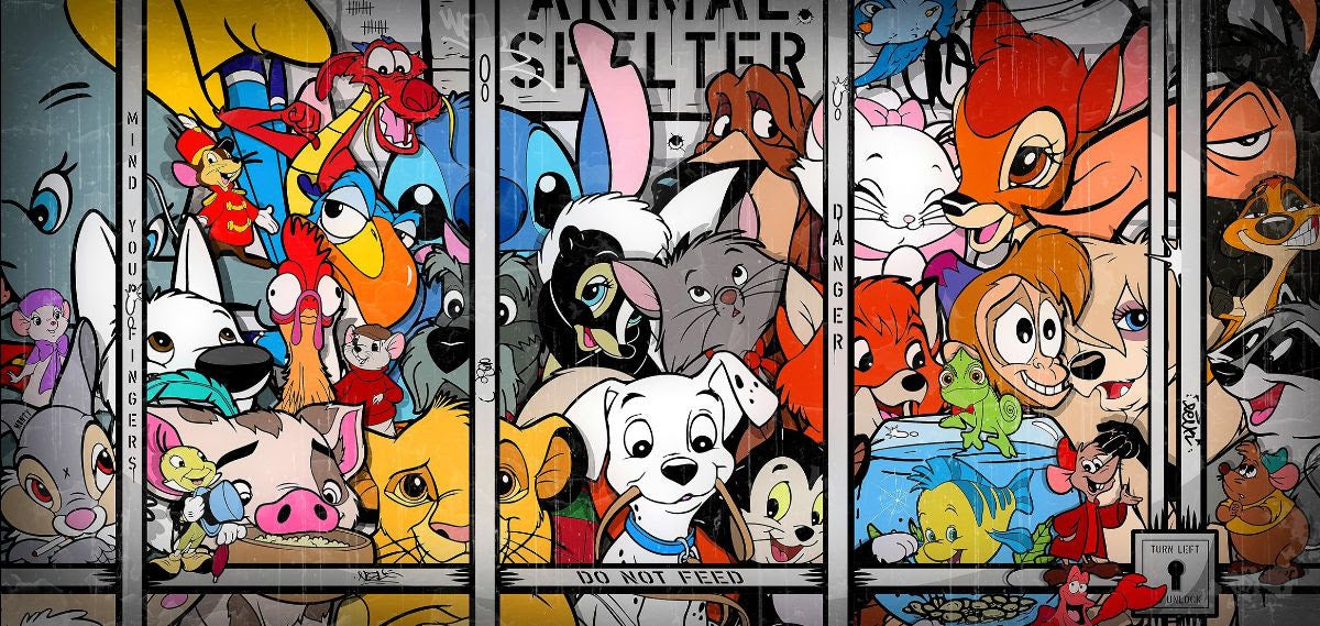 animal shelter print by artist jj adams