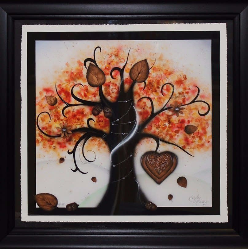 autumn love energy framed print by artist kealey farmer