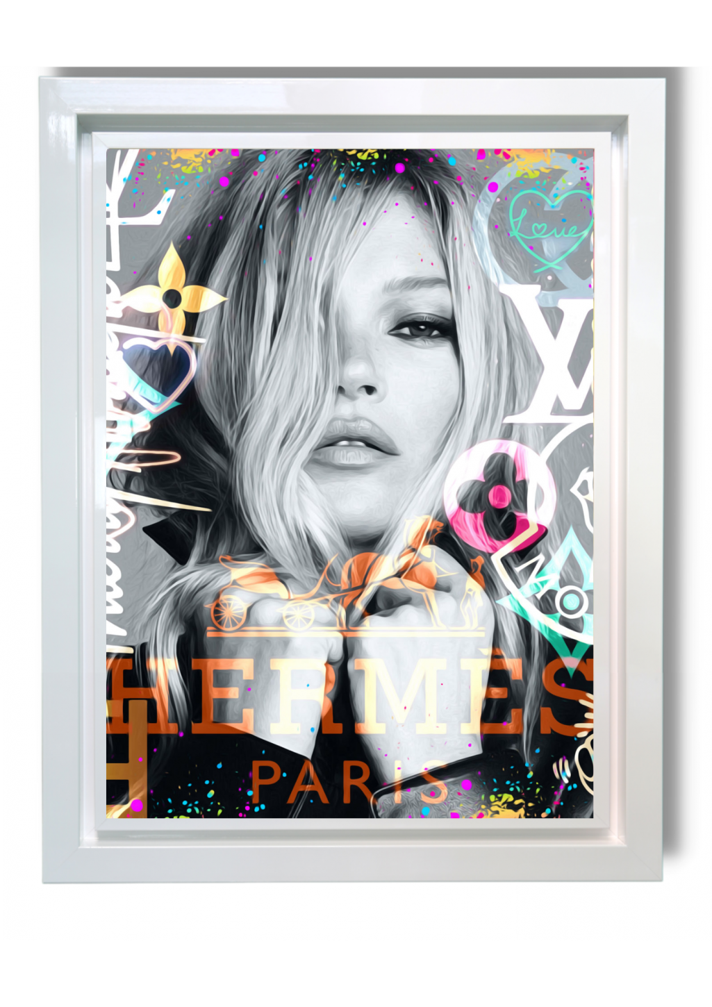 baby love kate moss framed print by artist #onelife183