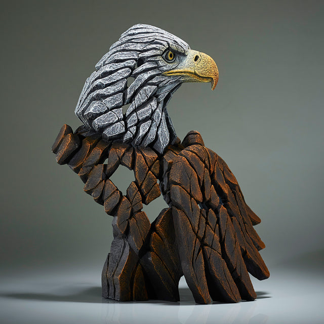 bald eagle sculpture bust by artist edge sculpture