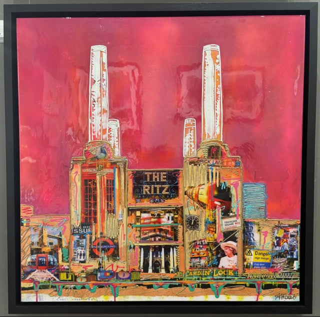 battersea glitz framed original by artist amber jane raab