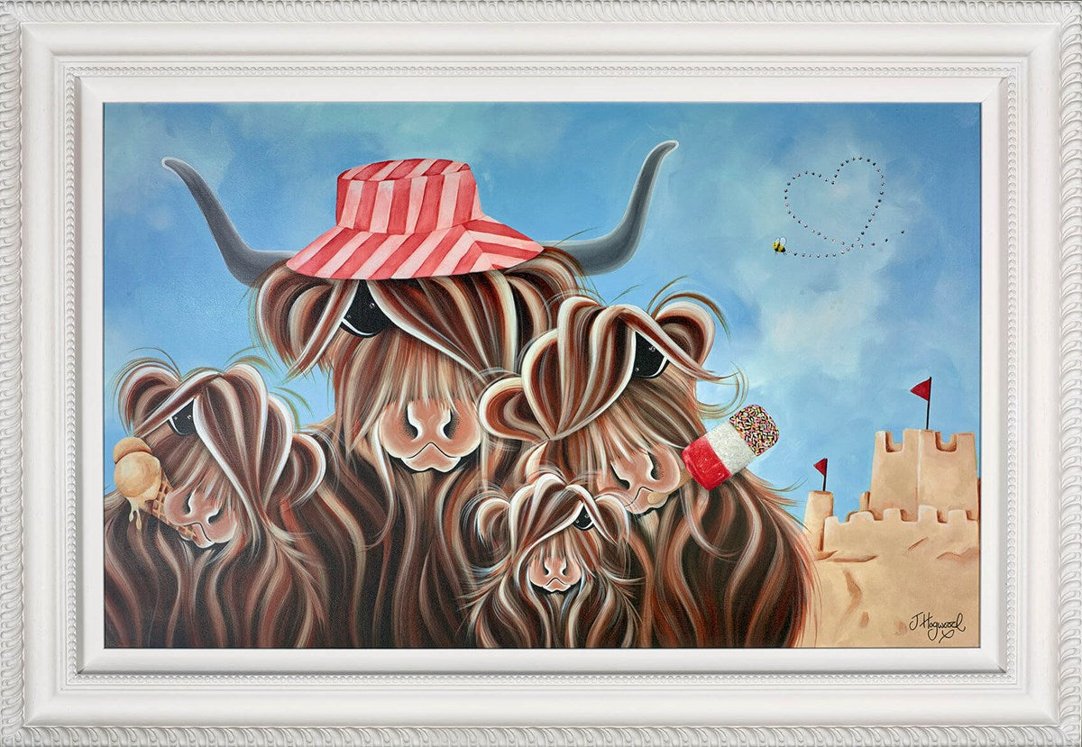 beach days framed print by artist jennifer hogwood