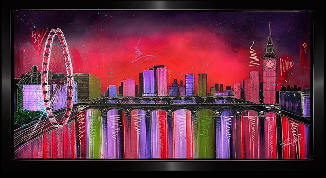 beneath these sunset skies original framed by artist julie connor