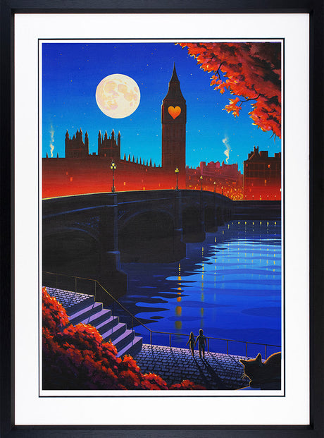 big love framed in black by artist derrick fielding