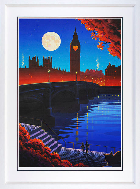 big love framed in white by artist derrick fielding