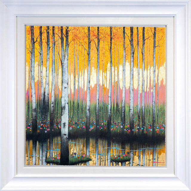 birch forest i framed print by artist dale bowen