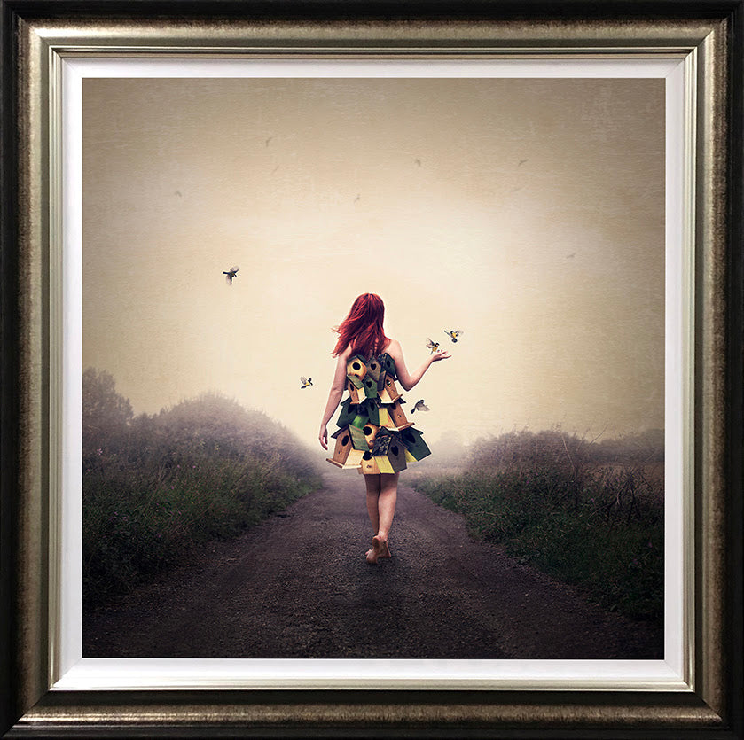 bird box deluxe framed print by artist michelle mackie