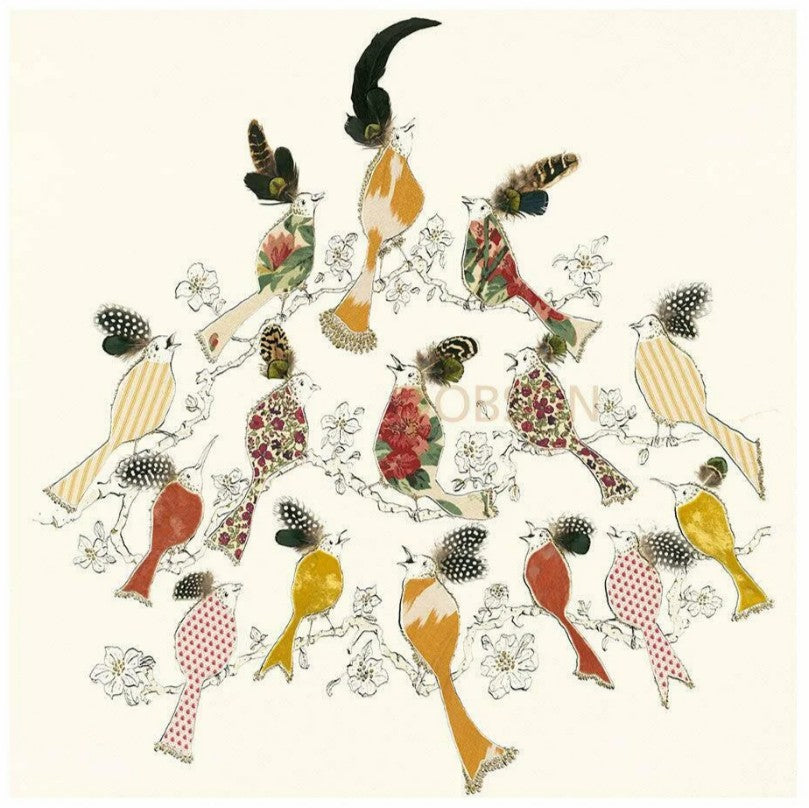 birdsong mounted print by artist anna wright