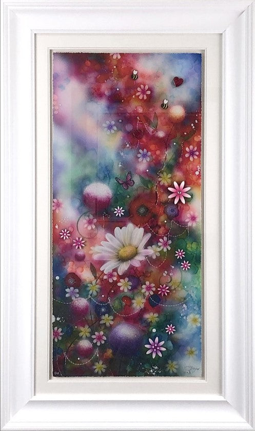 bloom print framed in white by artist kealey farmer