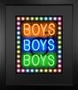 boys boys boys pride print framed in black by artist courty