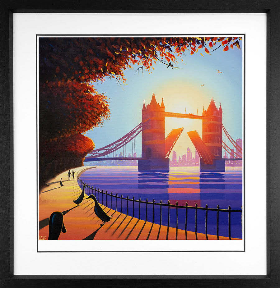 bridge to your heart framed in black by artist derrick fielding