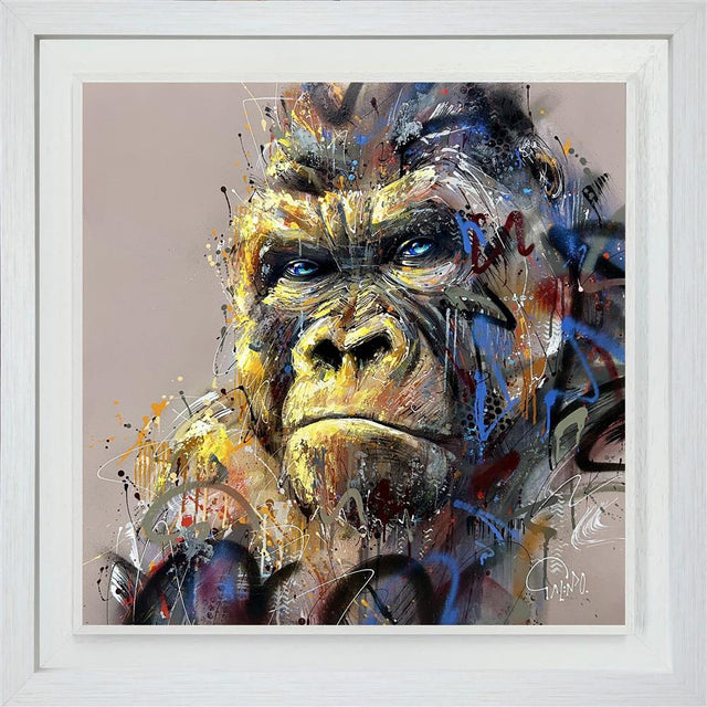 buck framed original by artist joe galindo