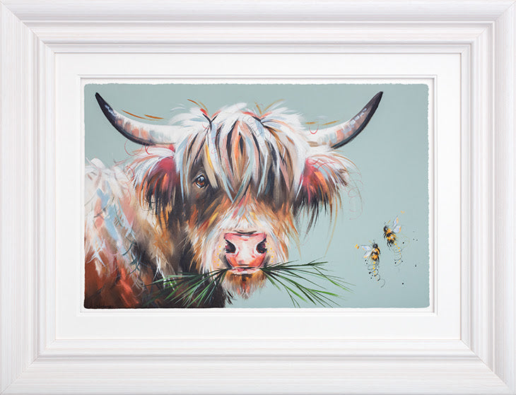 buzzing around framed print by artist ashley saunders