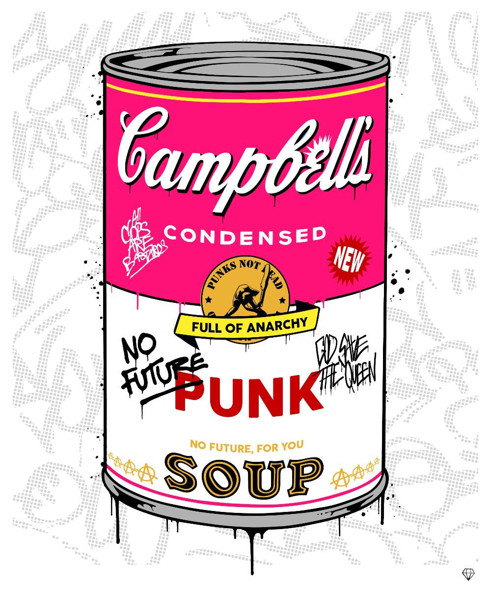 campbells punk soup print by artist JJ Adams