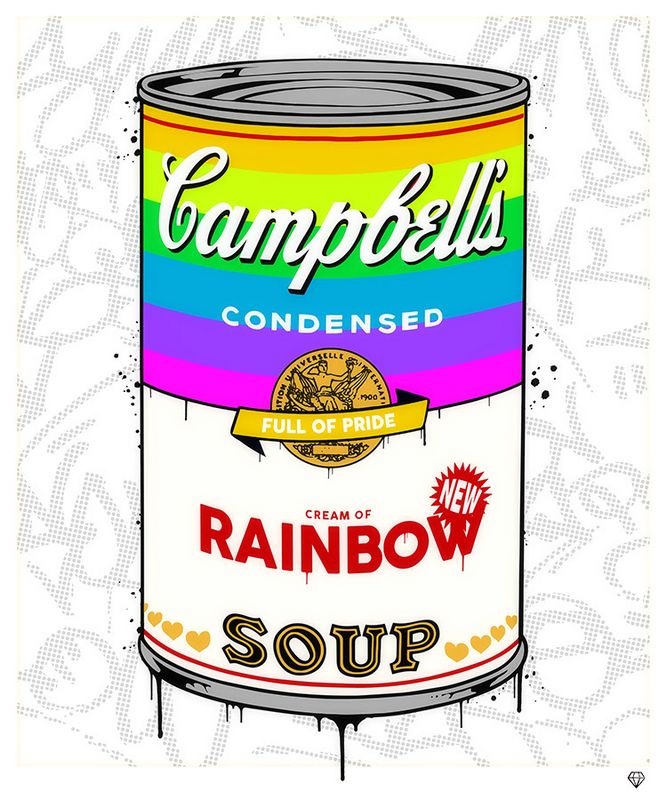 campbells rainbow soup print by artist jj adams