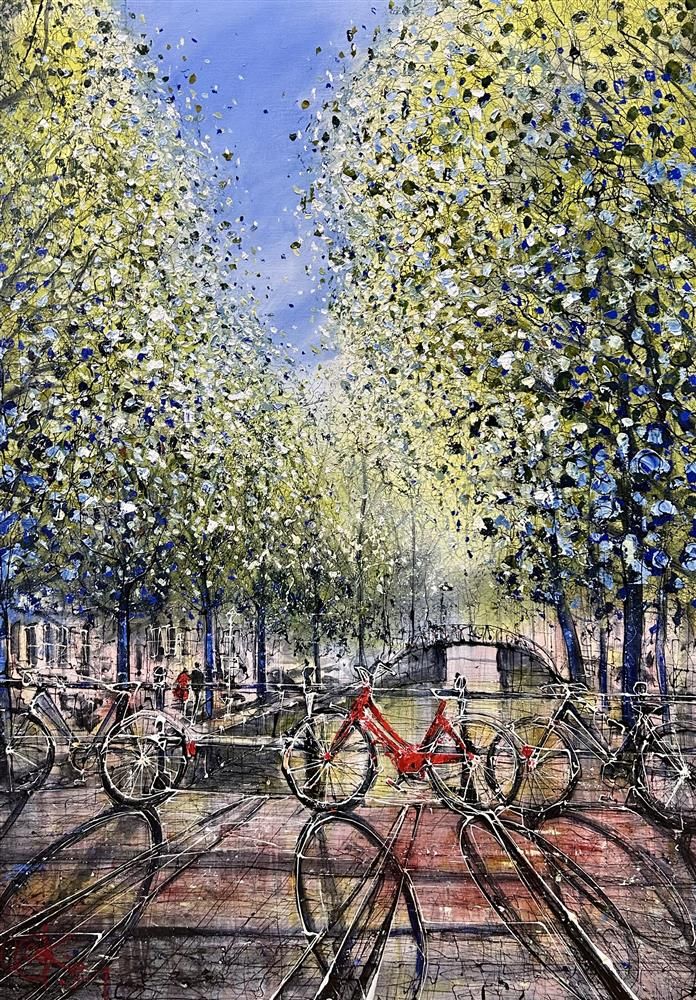 canals of amsterfam original deluxe box canvas by artist nigel cooke