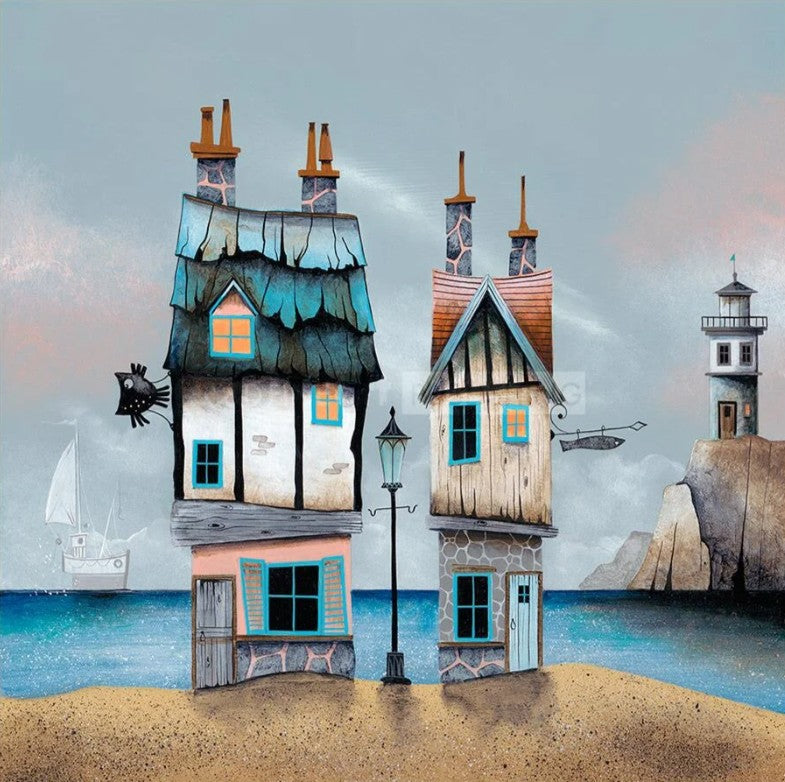 caviar and row print by artist gary walton