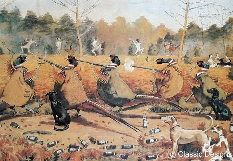 cocks only print by artist alexander charles jones