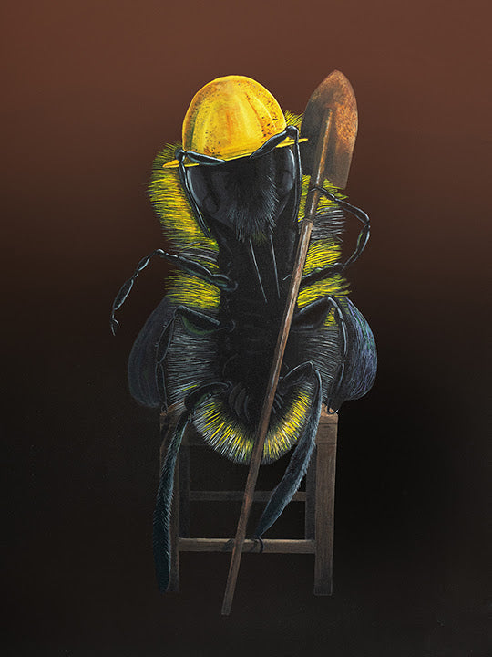 come the revolution mounted print by artist angus gardner