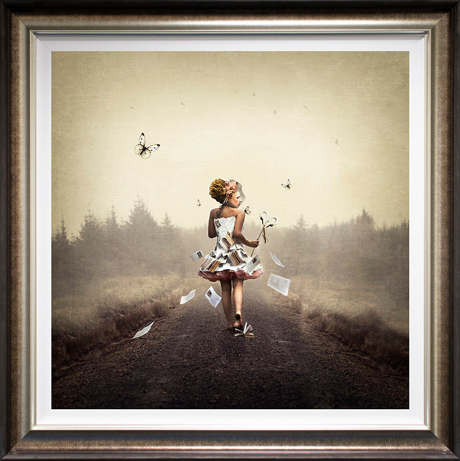 consumed in the pages deluxe framed print by artist michelle mackie