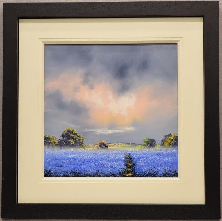 cornflower meadow framed original by artist allan morgan