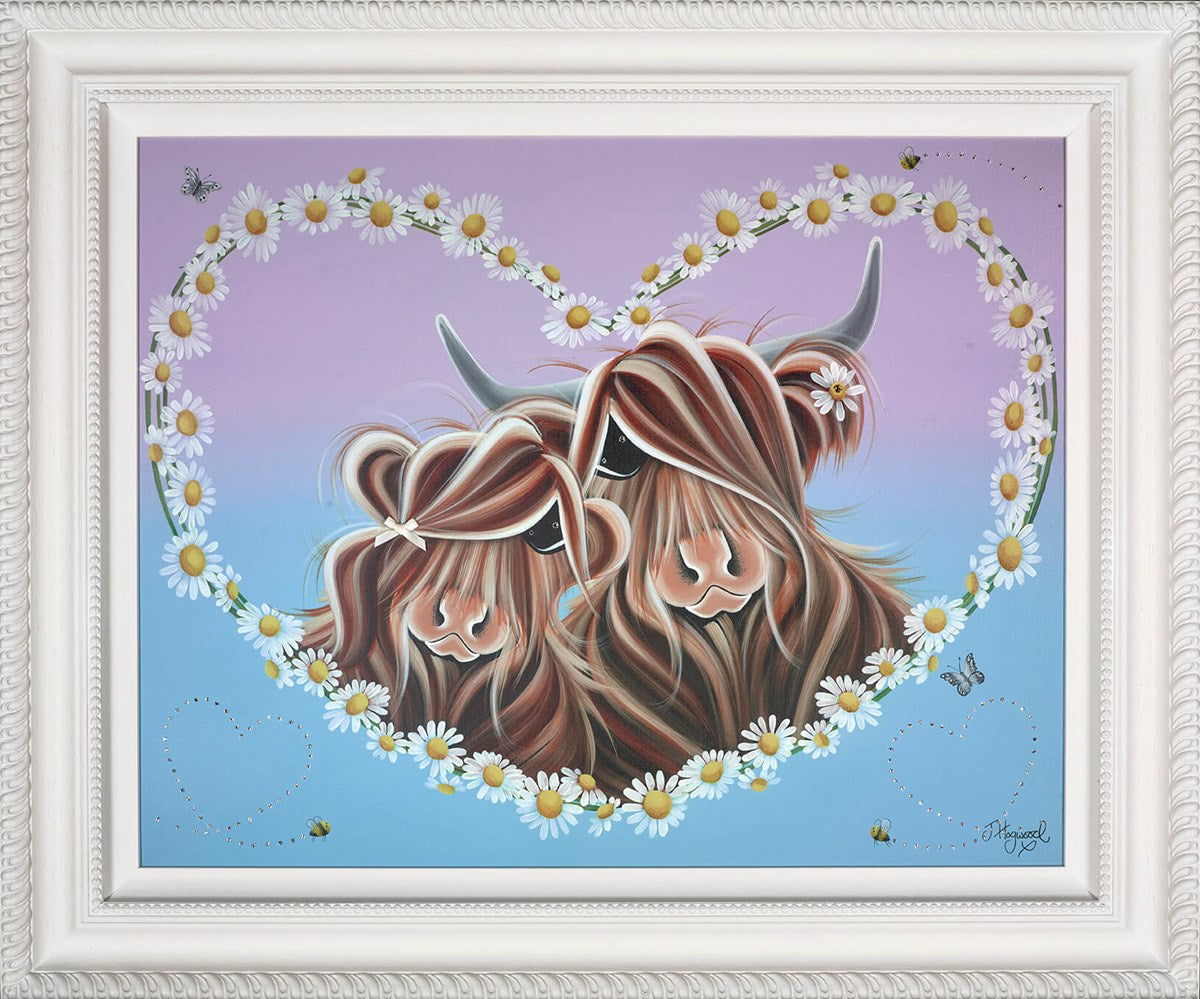daisy chain framed print by artist jennifer hogwood