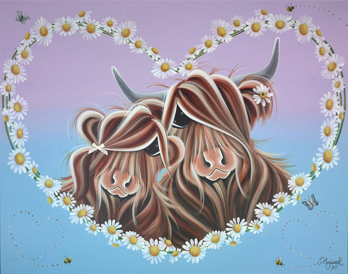 daisy chain print by artist jennifer hogwood