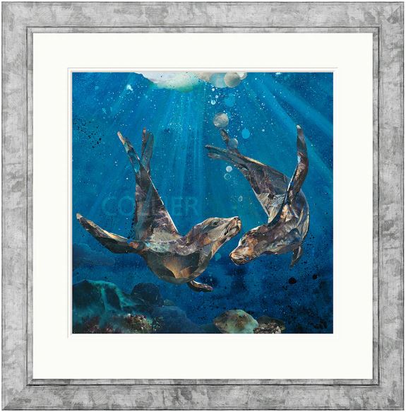deep sea diving framed print by artist sarah jackson