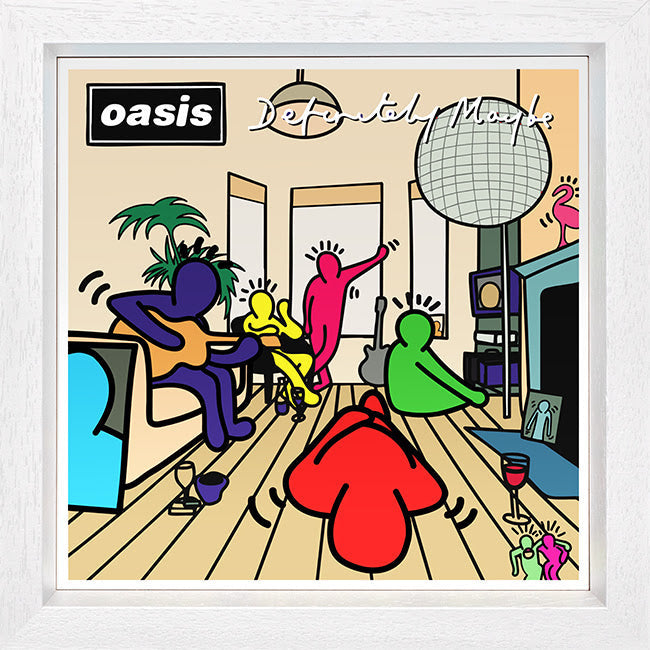definetely maybe album cover print framed in white by artist tboy