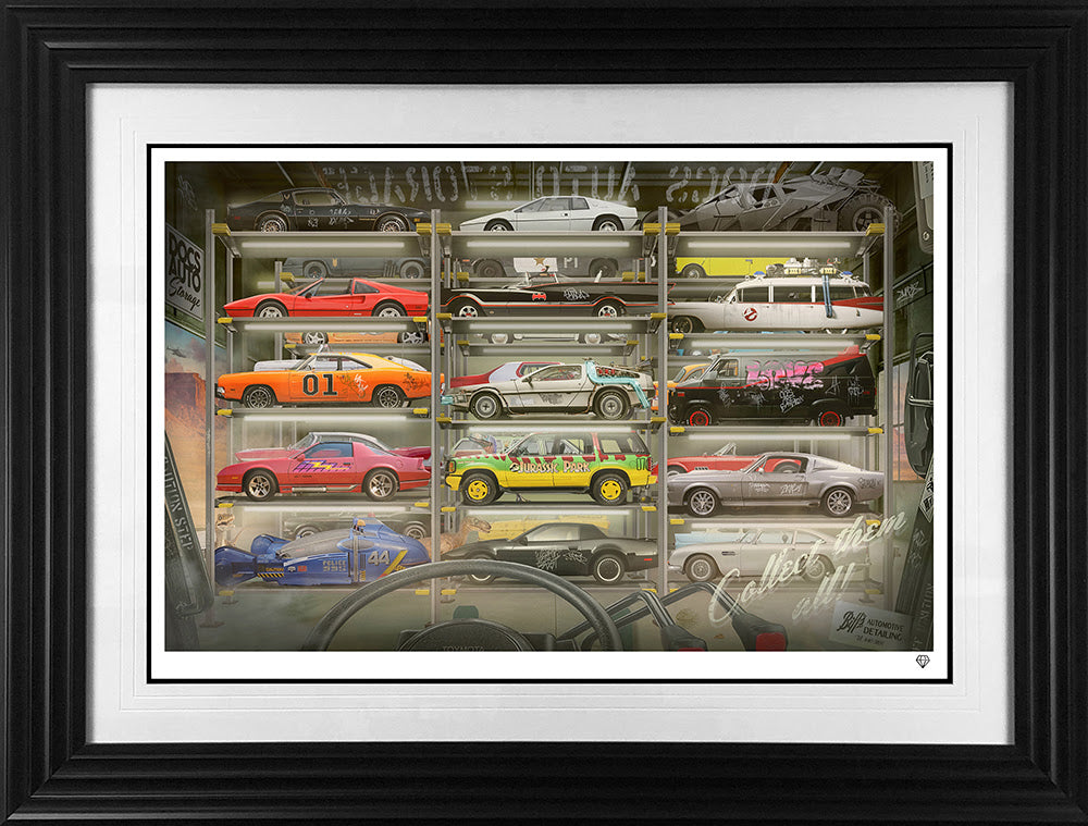 docs auto storage framed in black by artist jj adams