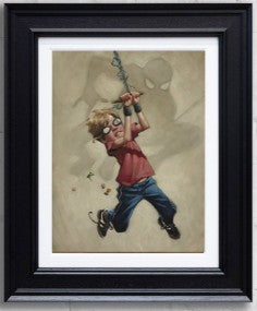 does whatever a spider can canvas framed in black by arist craig davison