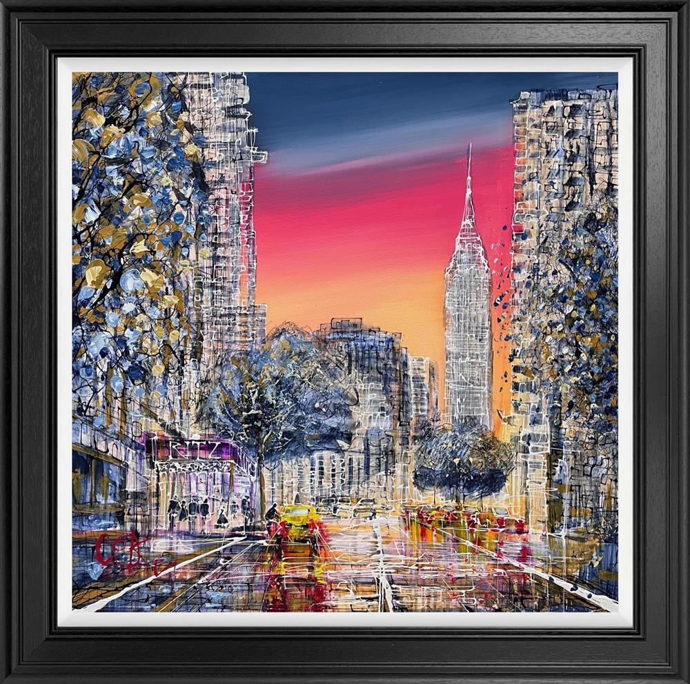 empire glow framed original by artist nigel cooke