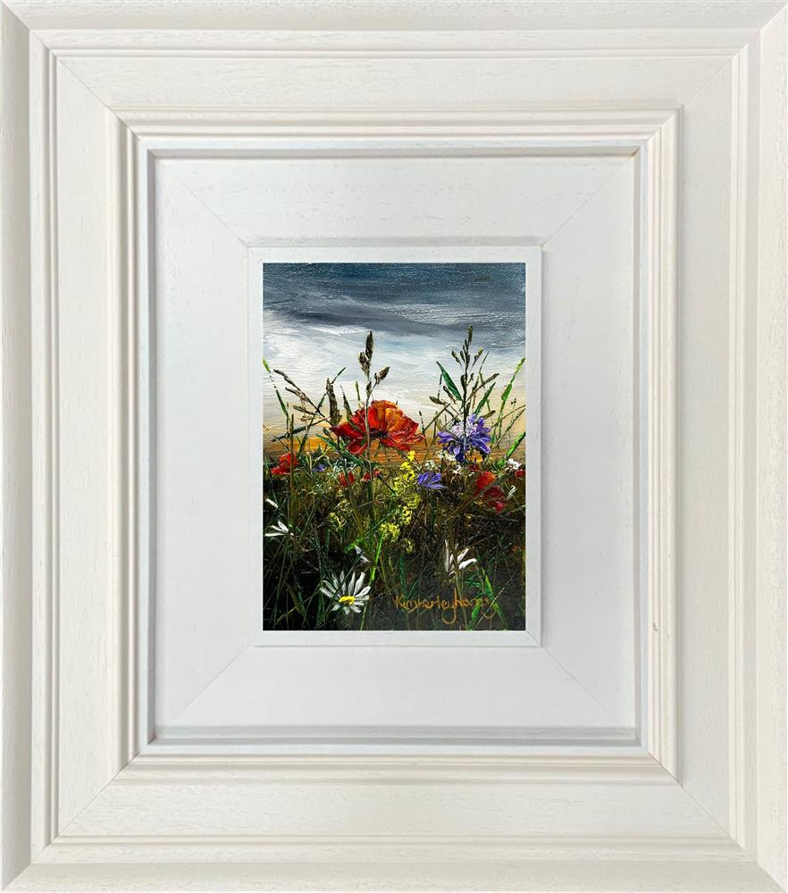 evening glow iii framed original by artist kimberley harris