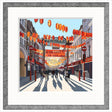 evening sun china town framed print by artist jo quigley