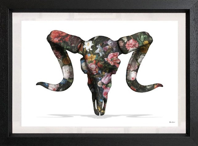 Floral Ram Skull (Large)