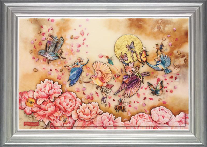 flying home unique edition framed in silver by artist kerry darlington