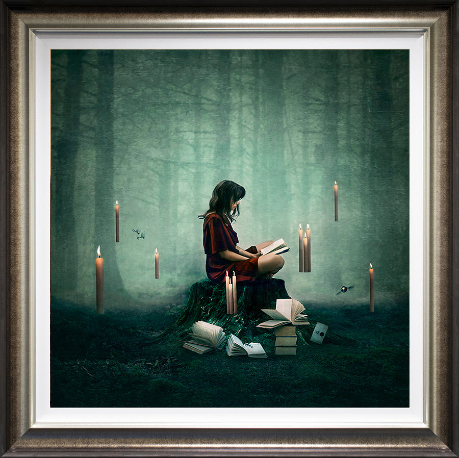 forbidden forest deluxe framed print by artist michelle mackie