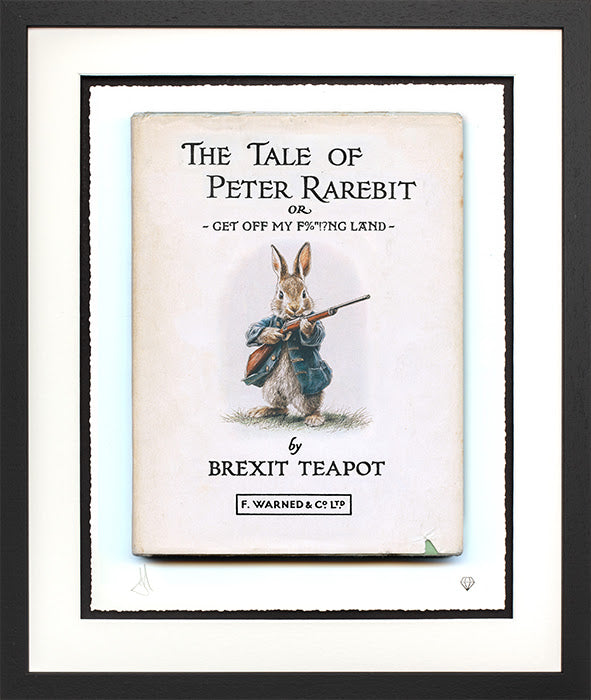 get off my land small print framed in black by artist jj adams