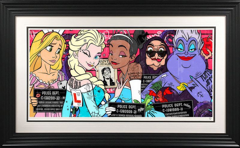 girls night out print framed in black by artist jj adams