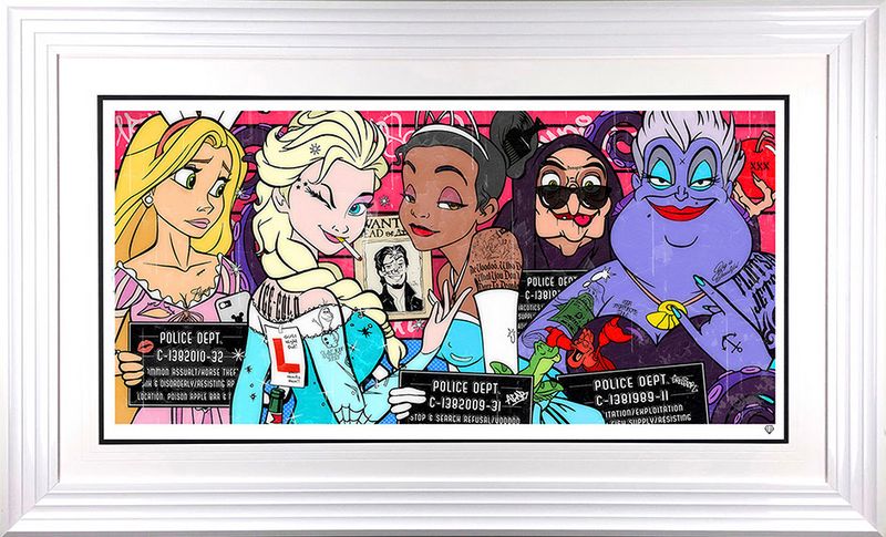girls night out print framed in white by artist jj adams