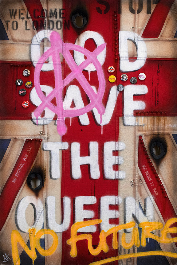 god save the queen print by artist JJ Adams