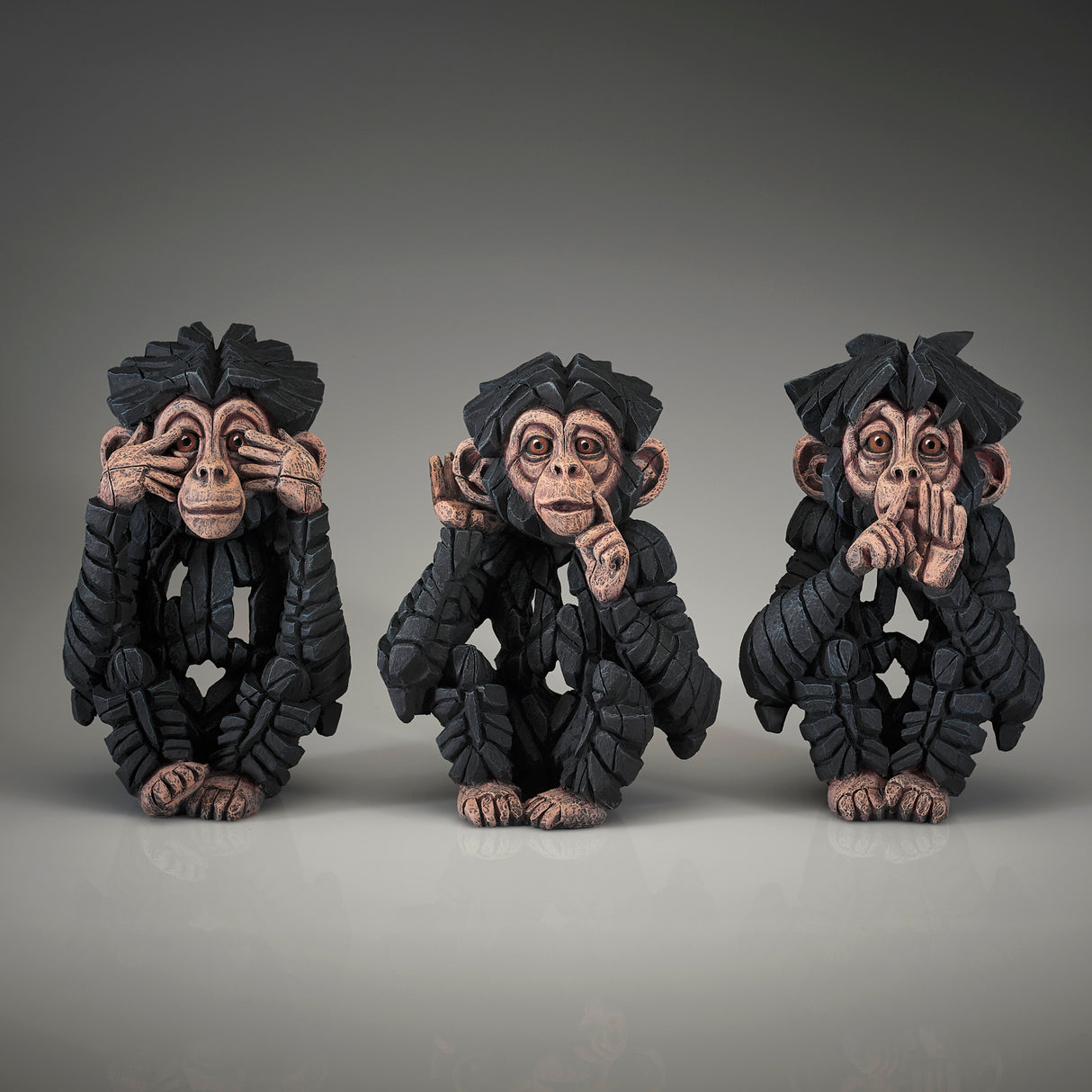 Baby Chimpanzee Hear No Evil, See No Evil, Speak No Evil Set